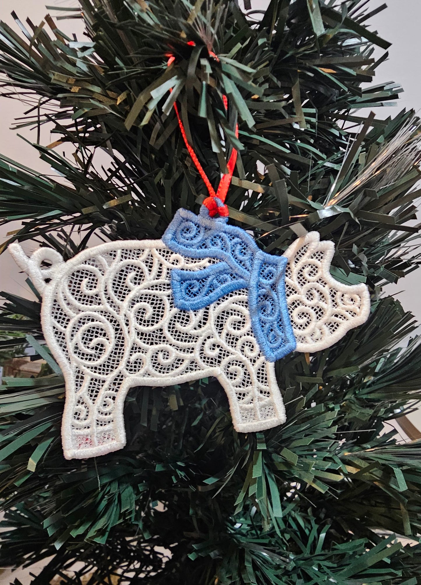 Embroidered Lace Ornament