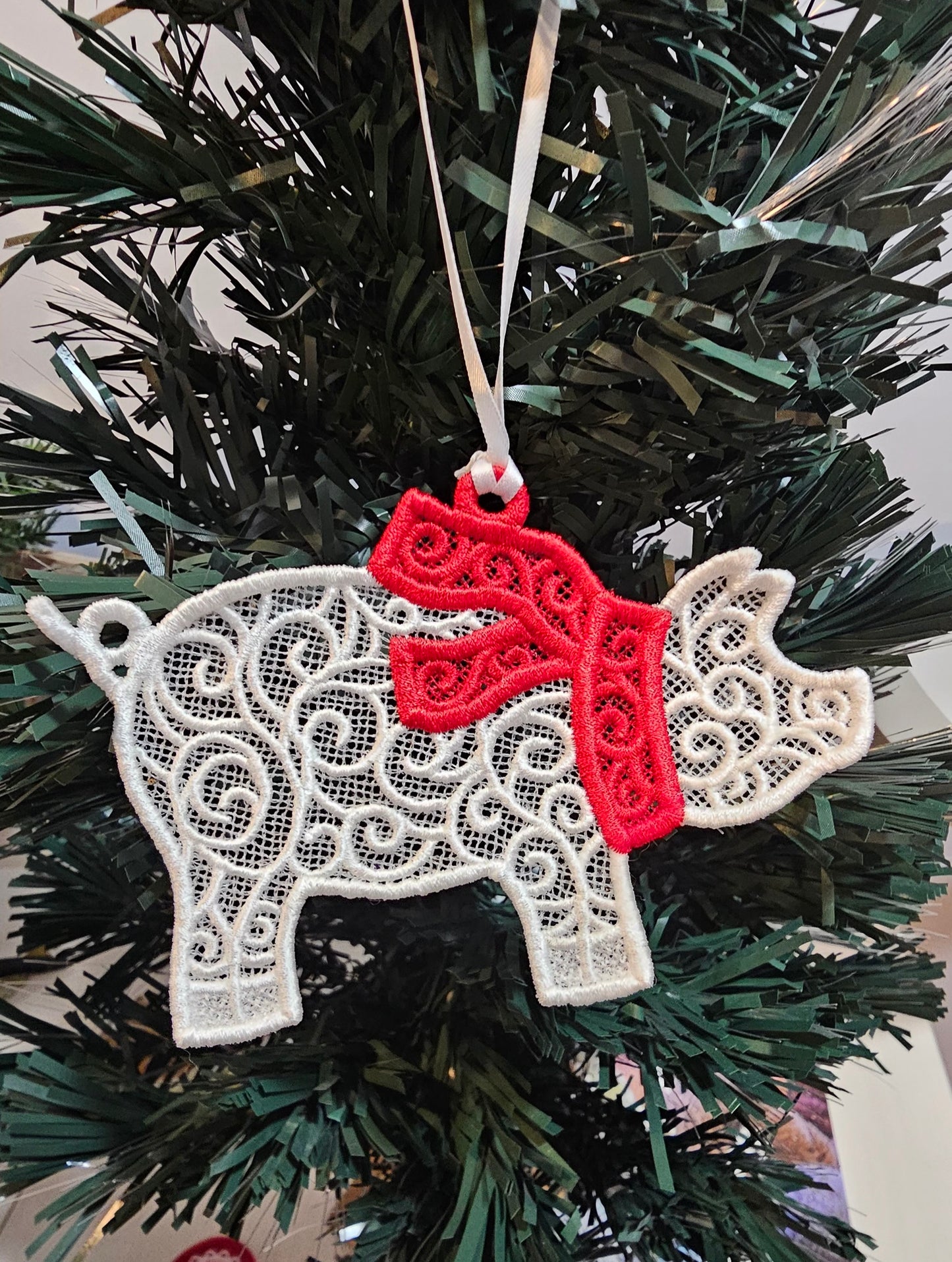Embroidered Lace Ornament