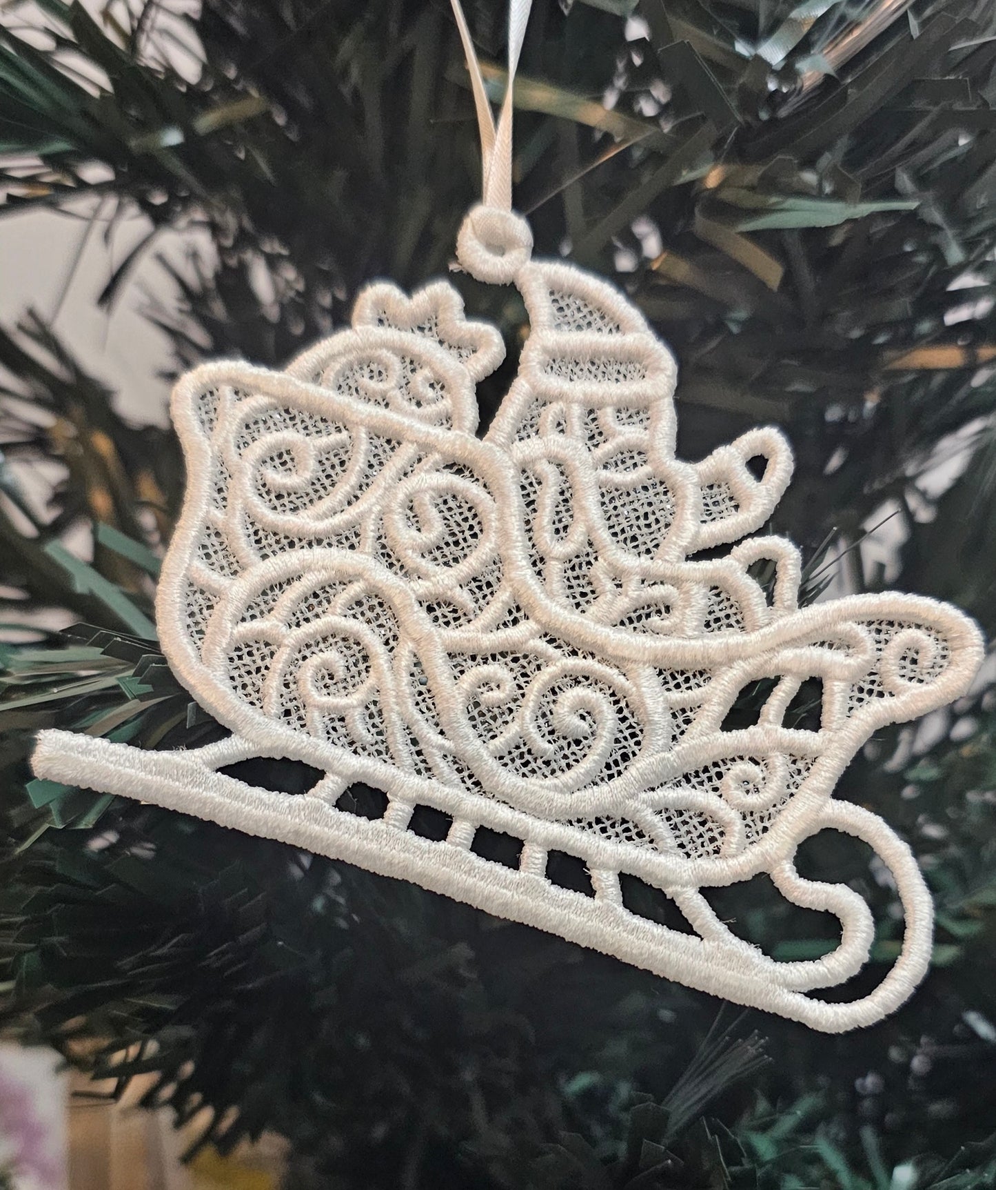 Embroidered Lace Ornament