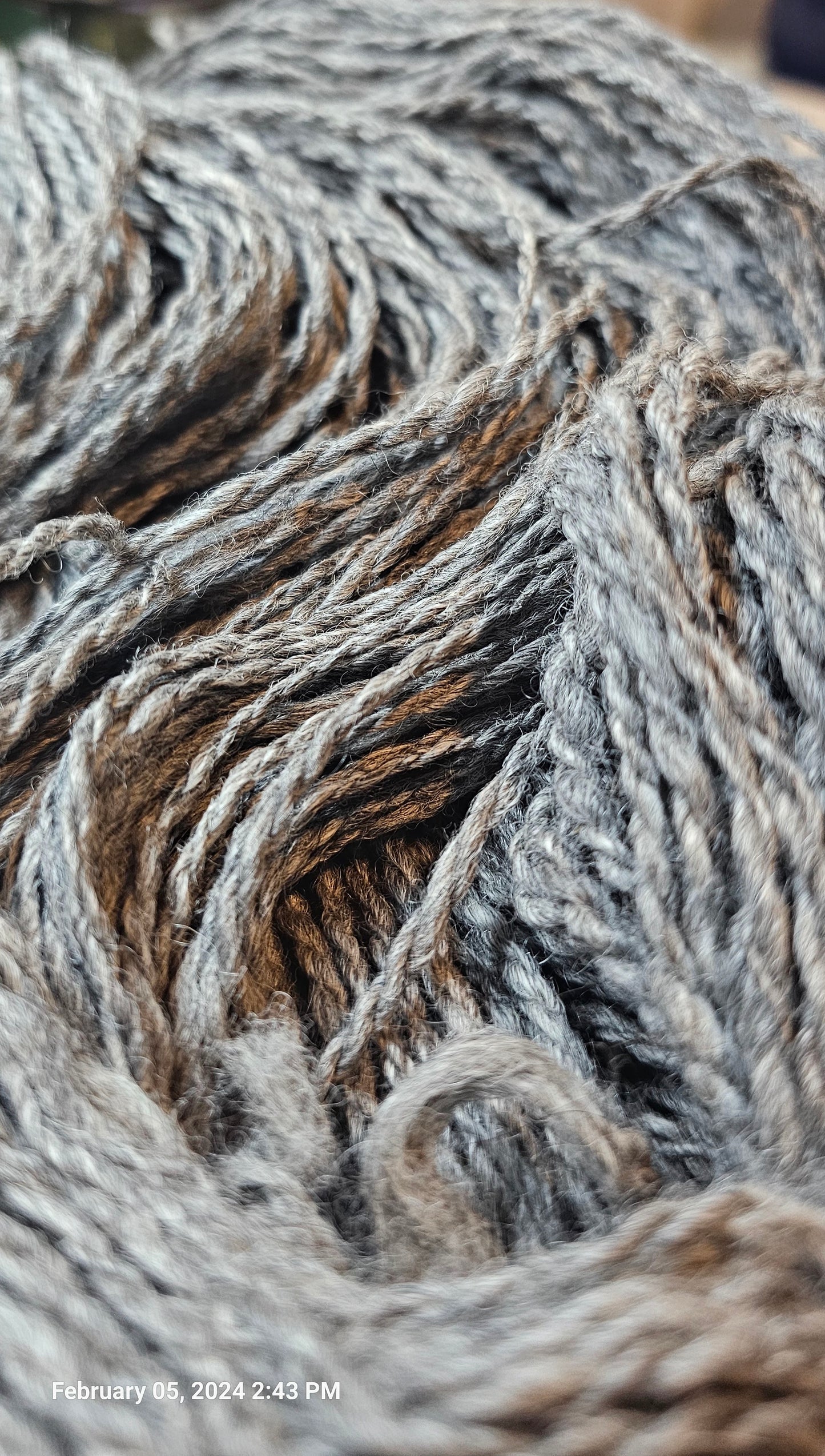 Handspun Grey Alpaca