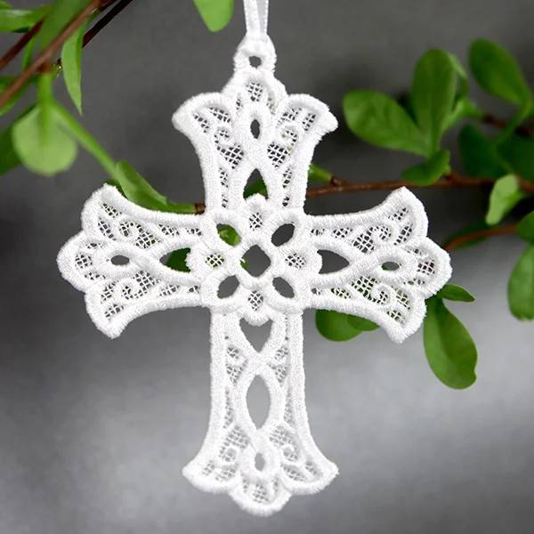 Embroidered Lace Ornament