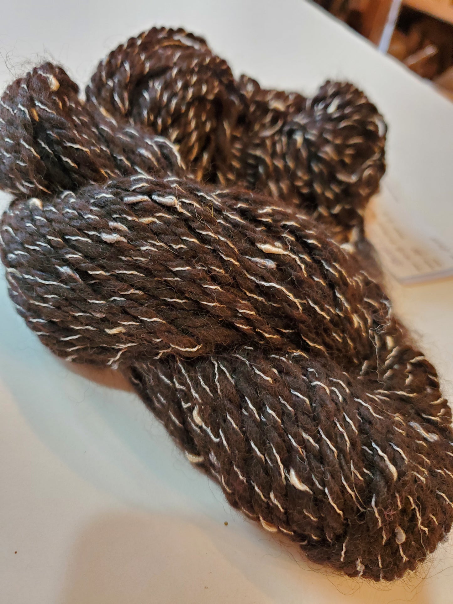 Black Alpaca with Slubby Thread