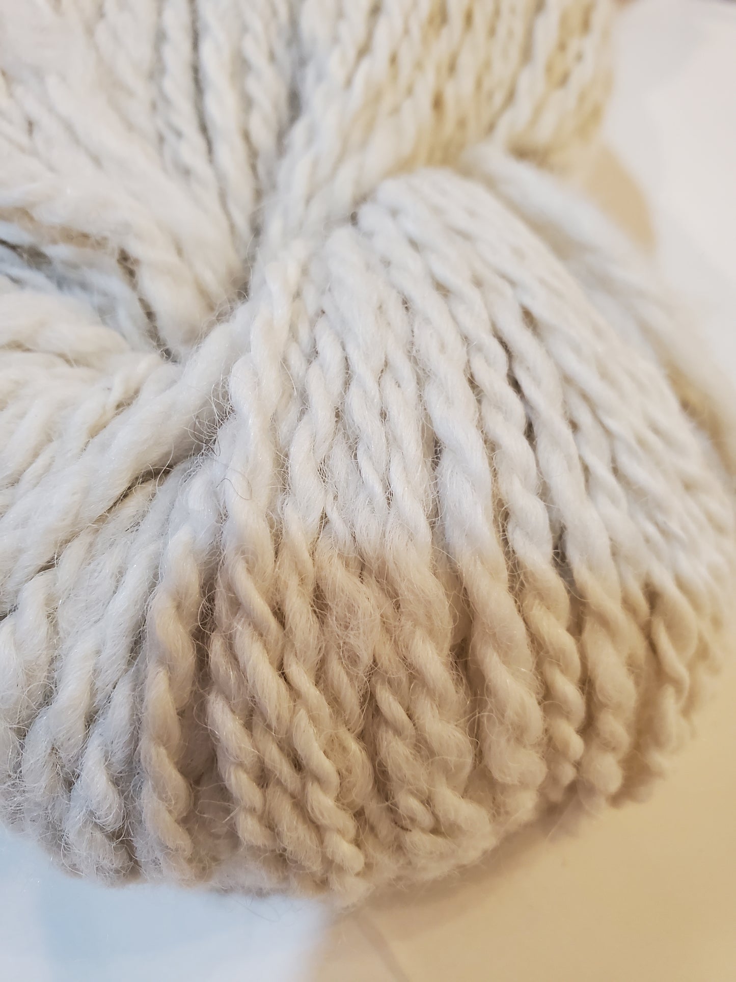 White Handspun Alpaca Yarn