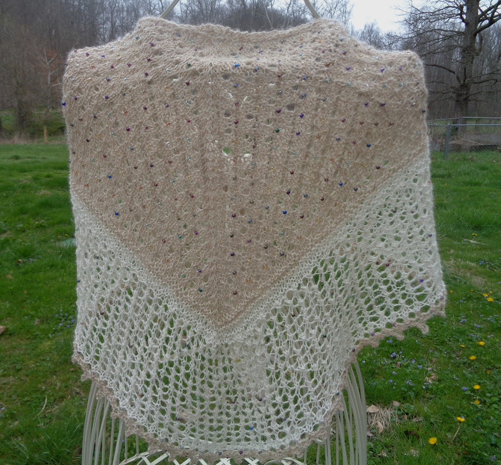 Beaded Alpaca shawl