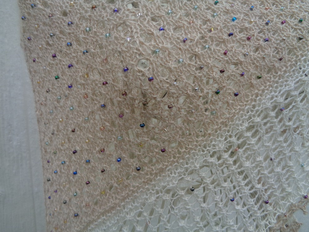 Beaded Alpaca shawl