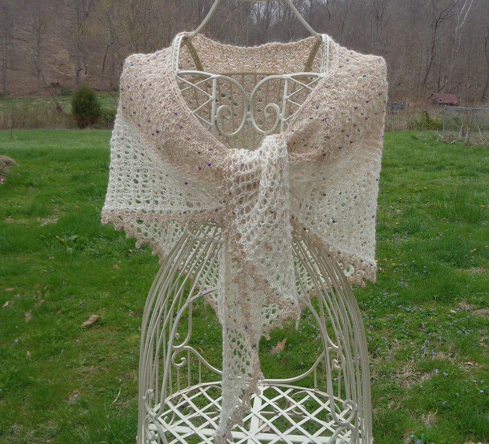 Beaded Alpaca shawl