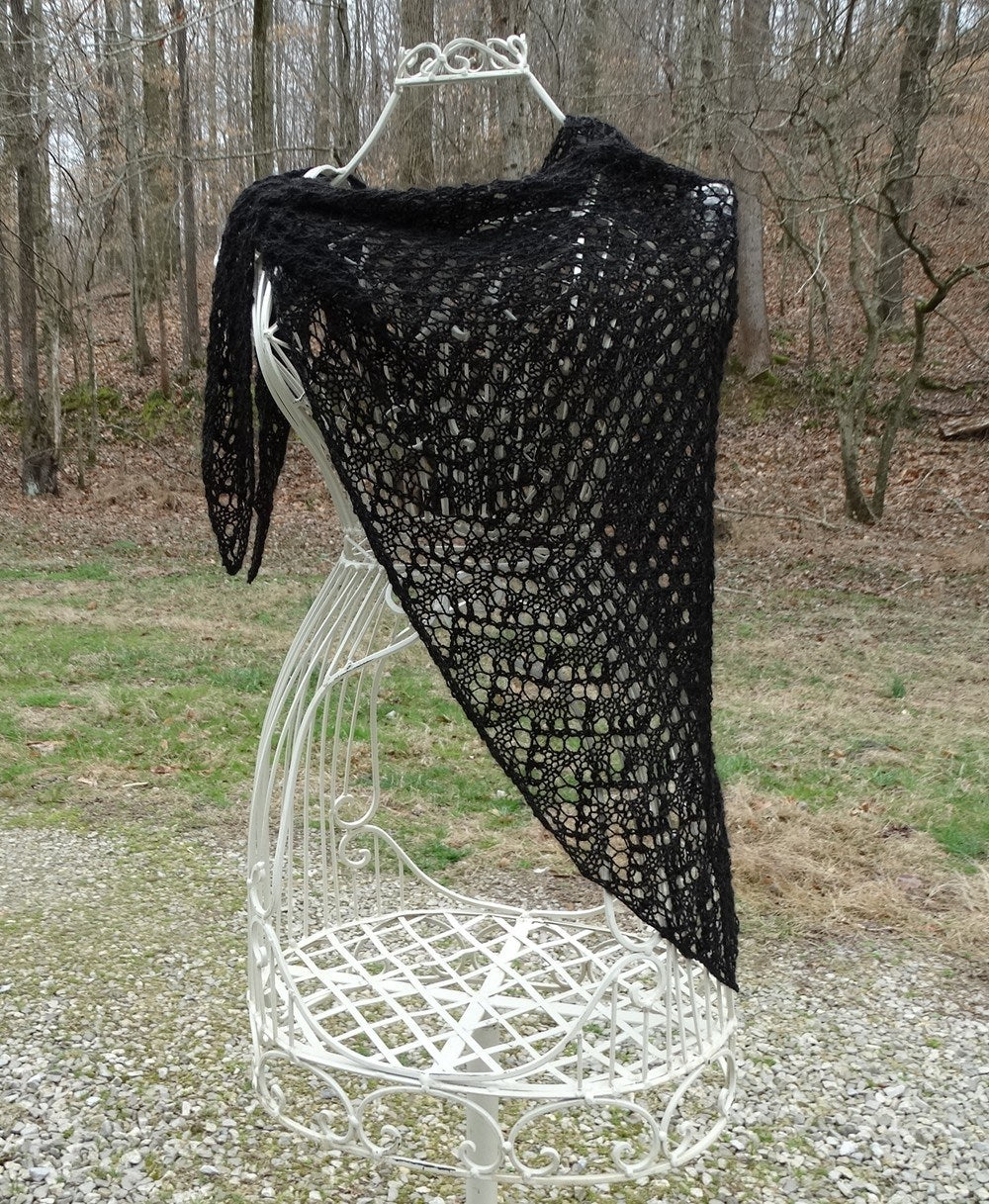 Black Alpaca Shawlette