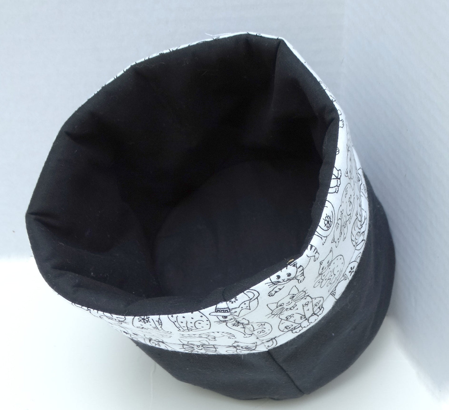 Black & White Cat Print Bin