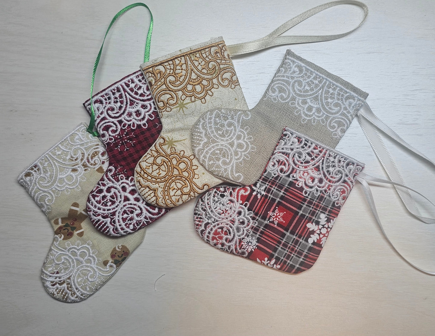 Embroidered Mini Stocking Gift Card / Money Holder