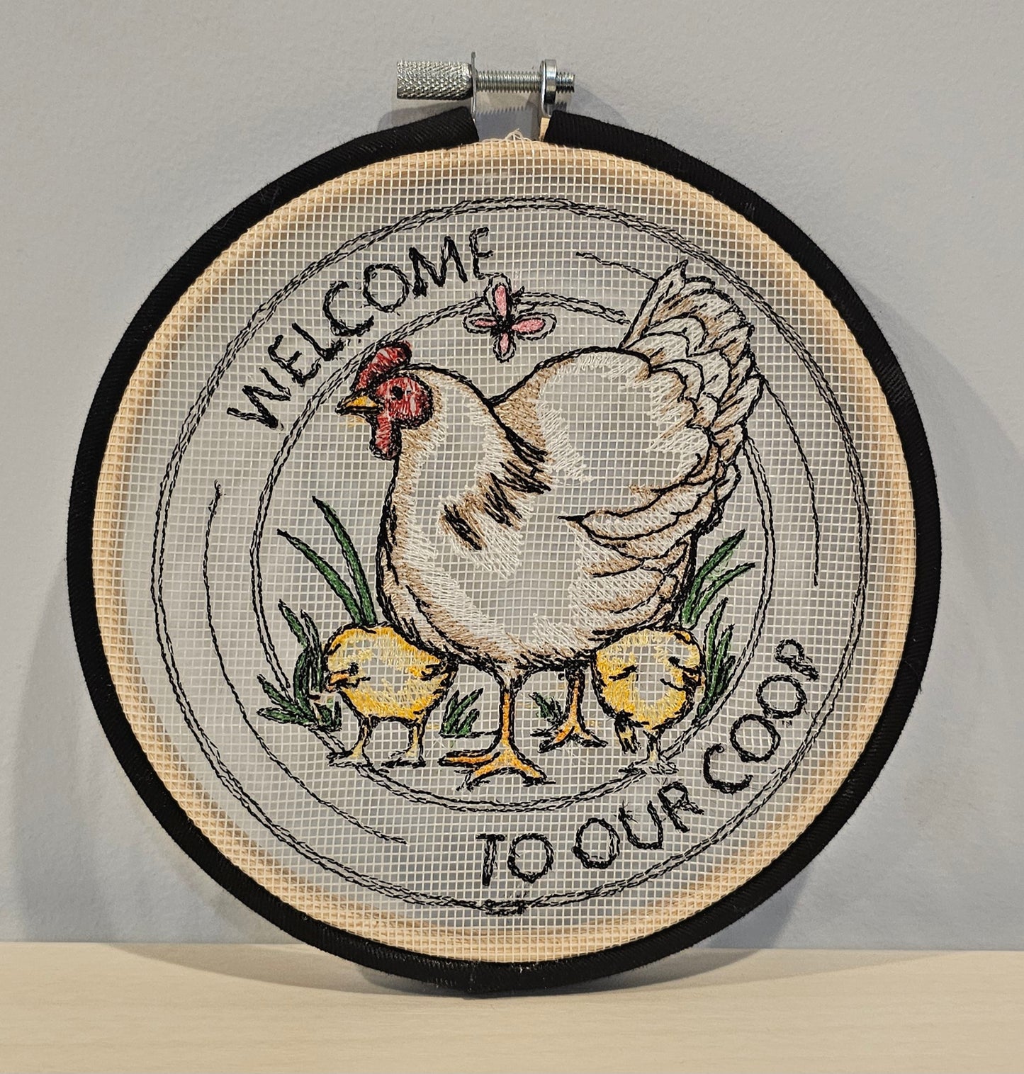 Screen Embroidery Welcome to Our Coop