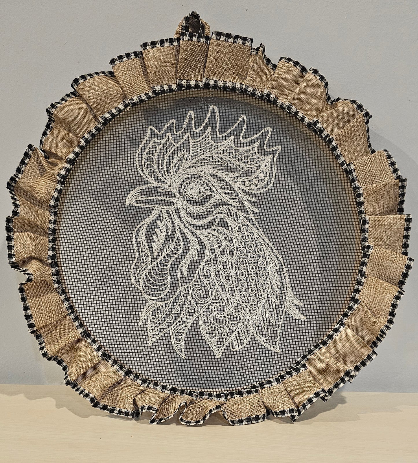 Screen Embroidery Rooster