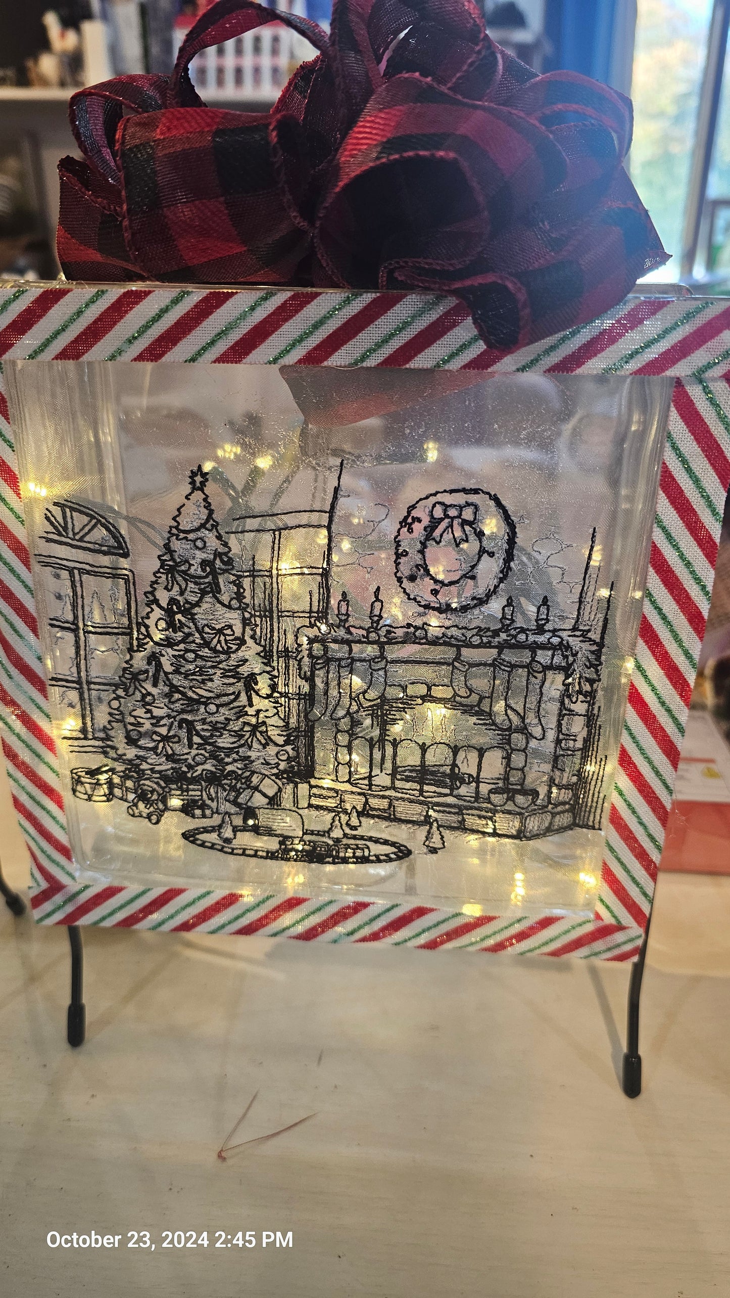 Glass Block Holiday Decoration