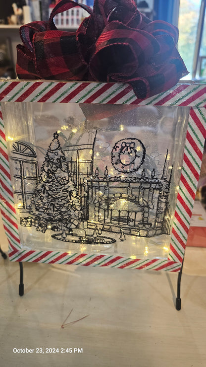 Glass Block Holiday Decoration