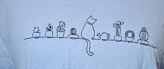 Cat and Cactus Shirt