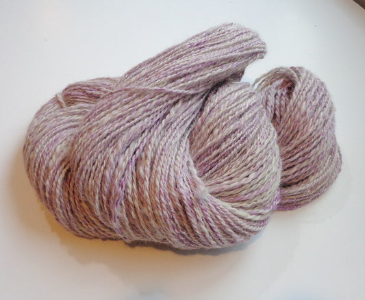 White Alpaca & Purple Silk 2Ply