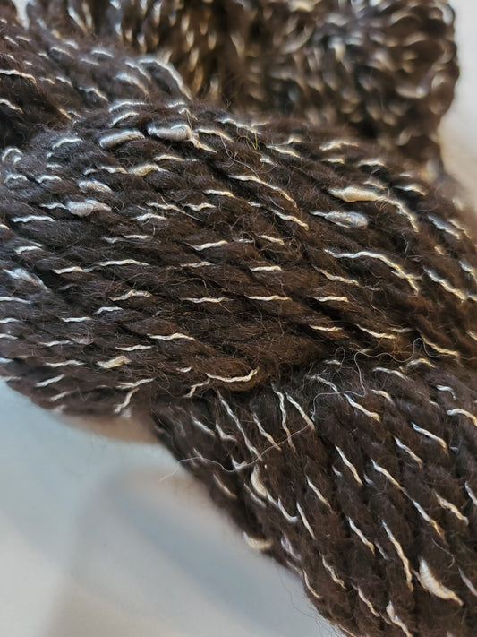 Black Alpaca with Slubby Thread