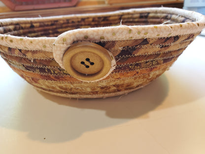 Fabric Covered Rope Bowl