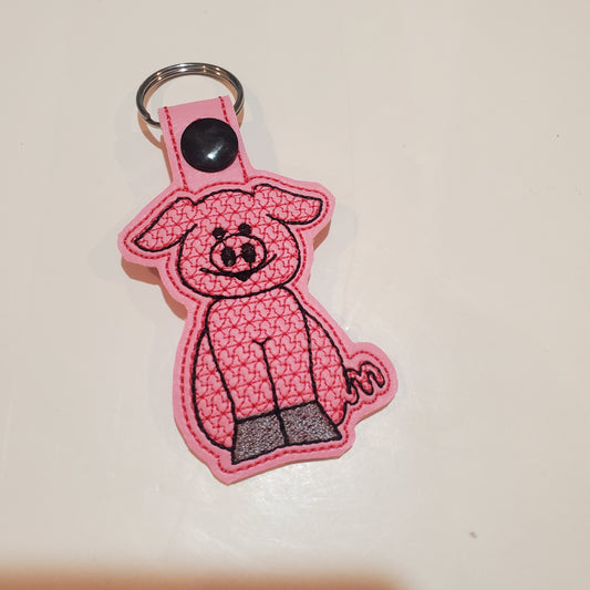 Pink Piggie Key Fob