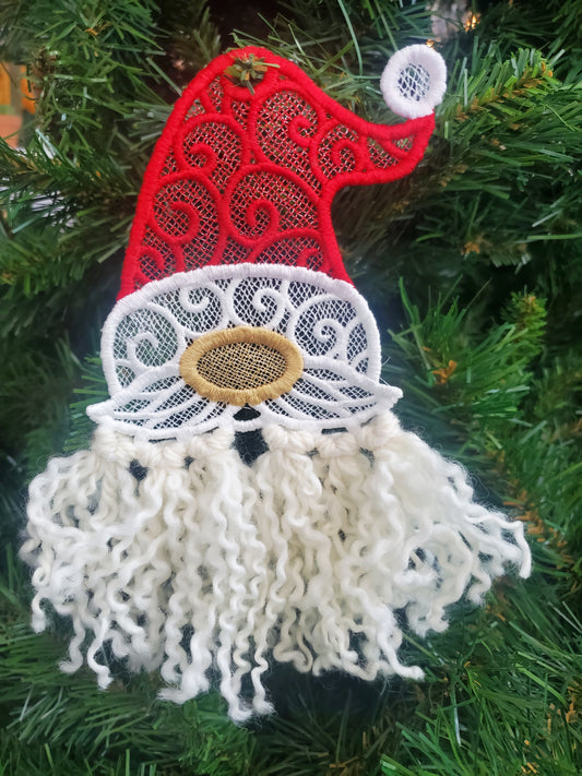 Jolly Gnome Lace Ornament