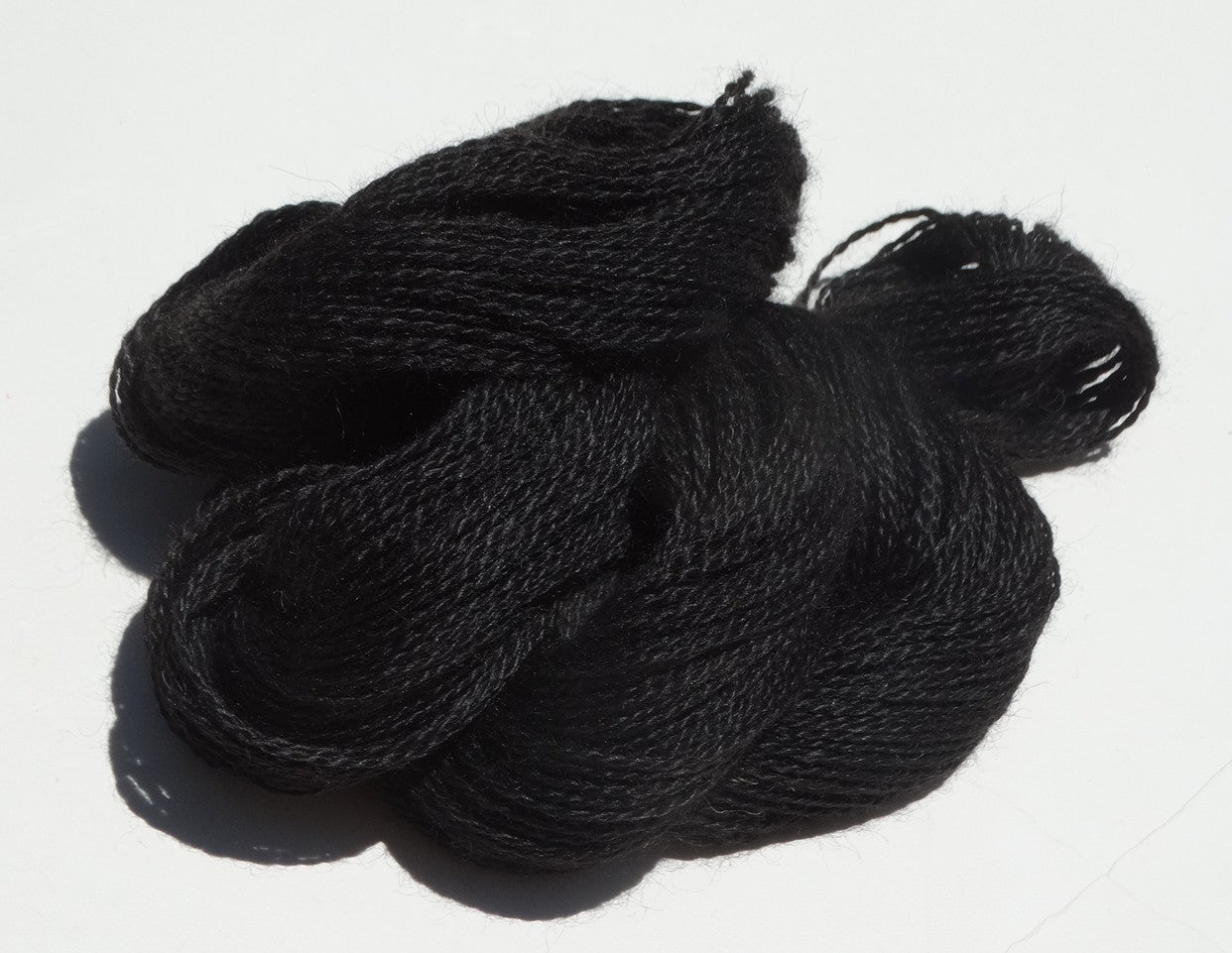 Black Fingering Yarn ~ Mill Spun