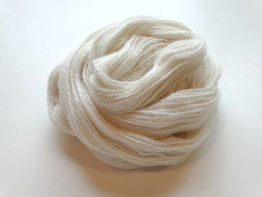 White Fingering Yarn ~ Mill Spun